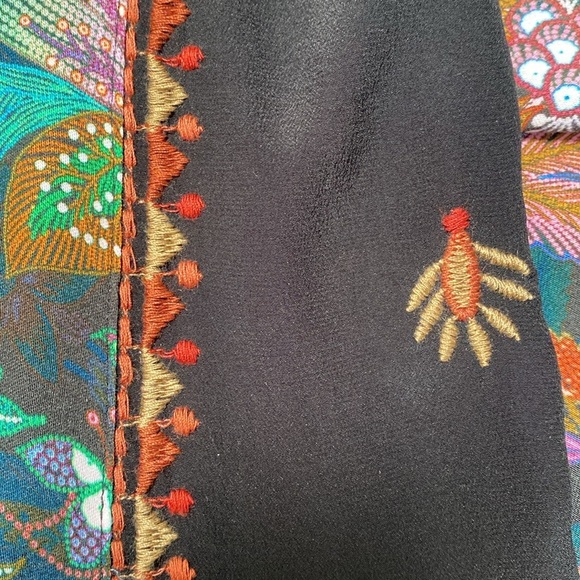 Johnny Was Blouse‎ Embroidered Floral Boho Tunic Long Sleeve Top - Picture 6 of 7